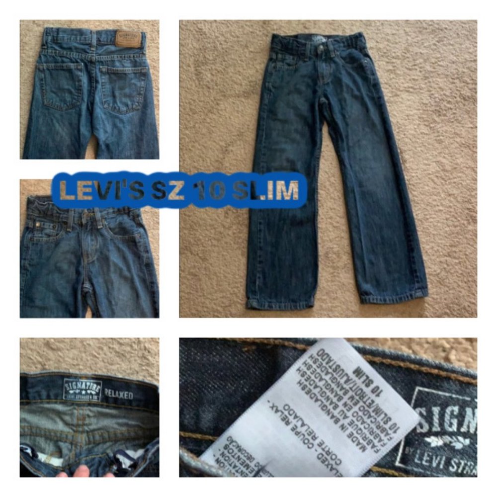 SIGNATURE - boy's jeans sz 10 slim, Levi Strauss, adjustable waist